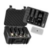 Hard Pistol Case, Heavy Duty Hard Gun Case with XPE Foam Lining, Waterproof Pistol Storage Box with Customizable Interior & Handle for Gun, Lenses, C