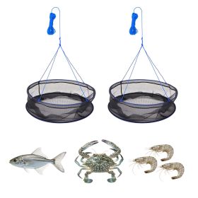 Foldable Fishing Net, Landing Fishing Pier Nets, Portable Drop Net for Pulling up Fish, Durable and Fish-friendly, with Rope and Storage Bag, for Min