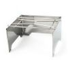 HAWOK Folding Outdoor Stove Stainless Steel with Stainless Steel Grill and Carrying Bag, 8.7"D x 8"W x 4.7"H, Portable Wood Burning Stainless Steel G