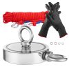 Magnet Fishing Kit, 2000 LBS/907 Kg Double-Sided Pulling Force Strong Magnet Fishing Kit, Rare Earth Neodymium Magnetic Fishing Kit Includes Grapplin