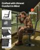 Hunting Chair, 360Â° Silent Swivel, Lightweight Blind Chair, Heavy-Duty Steel Frame Ground Stool Seat, with Padded Armrests, Height Adjustable, 300 Lb
