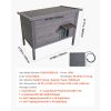 Heated Cat House, Insulated Wooden Cat House for Outdoor Cats, Waterproof Feral Kitty Shelter with Heating Pad, PVC Flap Door & Openable Asphalt Roof
