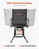 Hunting Chair, 360Â° Silent Swivel, Foldable Lightweight Portable Blind Chair, Heavy-Duty Steel Frame Ground Stool Seat, with Armrest, Adjustable Carr