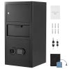 3.6 Cubic Feet Drop Safe, Large Capacity Front Drop Slot Safe Box with Digital Keypad, Heavy Duty 3 Tiers Cash Depository Box with Spare Keys for Cas