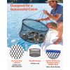 Foldable Fishing Net, Landing Fishing Pier Nets, Portable Drop Net for Pulling up Fish, Durable and Fish-friendly, with Rope and Storage Bag, for Min