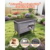 Heated Cat House, Insulated Wooden Cat House for Outdoor Cats, Waterproof Feral Kitty Shelter with Heating Pad, PVC Flap Door & Openable Asphalt Roof