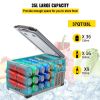 Portable Refrigerator 37 Quart(35 Liter),12 Volt Refrigerator App Control(-4 to 68 F), Car Refrigerator Dual Zone with 12/24v DC & 110-240v AC for Ca