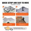 Heated Cat House, Outdoor Kitty Shelter with Adjustable Temperature and Timer, 600D Oxford Cloth Foldable Cat Shelter with Heated Pad for Winter to S