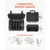 Hard Pistol Case, Heavy Duty Hard Gun Case with XPE Foam Lining, Waterproof Pistol Storage Box with Customizable Interior & Handle for Gun, Lenses, C