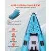 Inflatable Kayak, 2-Person Inflatable Recreational Kayak 700LBS Capacity, Leak & Puncture-Resistant with Padded Seat, PVC Drop-Stitch Floor, 2 Paddle