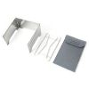 HAWOK Folding Outdoor Stove Stainless Steel with Stainless Steel Grill and Carrying Bag, 8.7"D x 8"W x 4.7"H, Portable Wood Burning Stainless Steel G