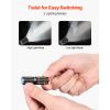 Keychain Flashlight, Rechargeable Mini LED Flashlight, 200 High Lumens Pocket-Sized Flashlight with 2 Lighting Modes, IPX7 Waterproof Portable Flashl