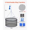 Foldable Fishing Net, Landing Fishing Pier Nets, Portable Drop Net for Pulling up Fish, Durable and Fish-friendly, with Rope and Storage Bag, for Min
