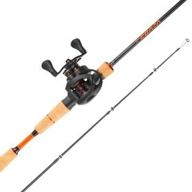 Rod and Fishing Reel Combo, IM7 Carbon Fiber Baitcasting Rod and Reel Combo, Bass Fishing Pole with 6+1 BB System, 7.0:1 Gear Ratio, Cork Handle, Sta (Default: Default)