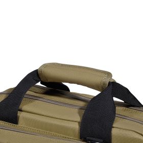 Range Bag for 2 Pistols, Tactical Gun Bag with 2 Built-in Removable Pistol Bags & 6 Detachable Magazines, Gun Range Bag for Outdoor Hunting Shooting, (product color: Brown, Item Size: 33 x 20 x 23 cm)