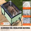 Elevated Heated Cat House, Cuboid Kitty Shelter with Adjustable Temperature and Timer, 900D Oxford Cloth Foldable Cat Shelter with Heated Pad for Win