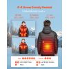 Heated Jacket for Women with 7.4V Battery, Soft Shell Electric Heating Coat, Windproof Lightweight Outerwear with 4 Heating Zones & 3 Heat Settings,