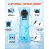 Hydration Backpack, Water Backpack with 3L TPU Water Bladder, Tactical Molle Hiking Hydration Pack with Storage for Men Women, Hydro Water Daypack fo