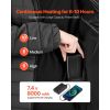 Heated Jacket for Women with 7.4V Battery, Soft Shell Electric Heating Coat, Windproof Lightweight Outerwear with 4 Heating Zones & 3 Heat Settings,